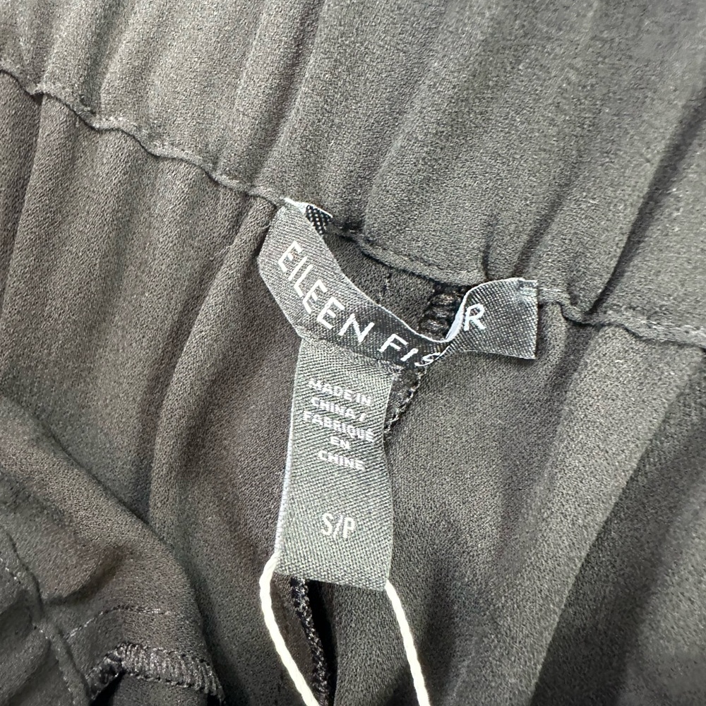 Eileen Fisher Black silk crepe joggers - Picture 7 of 11